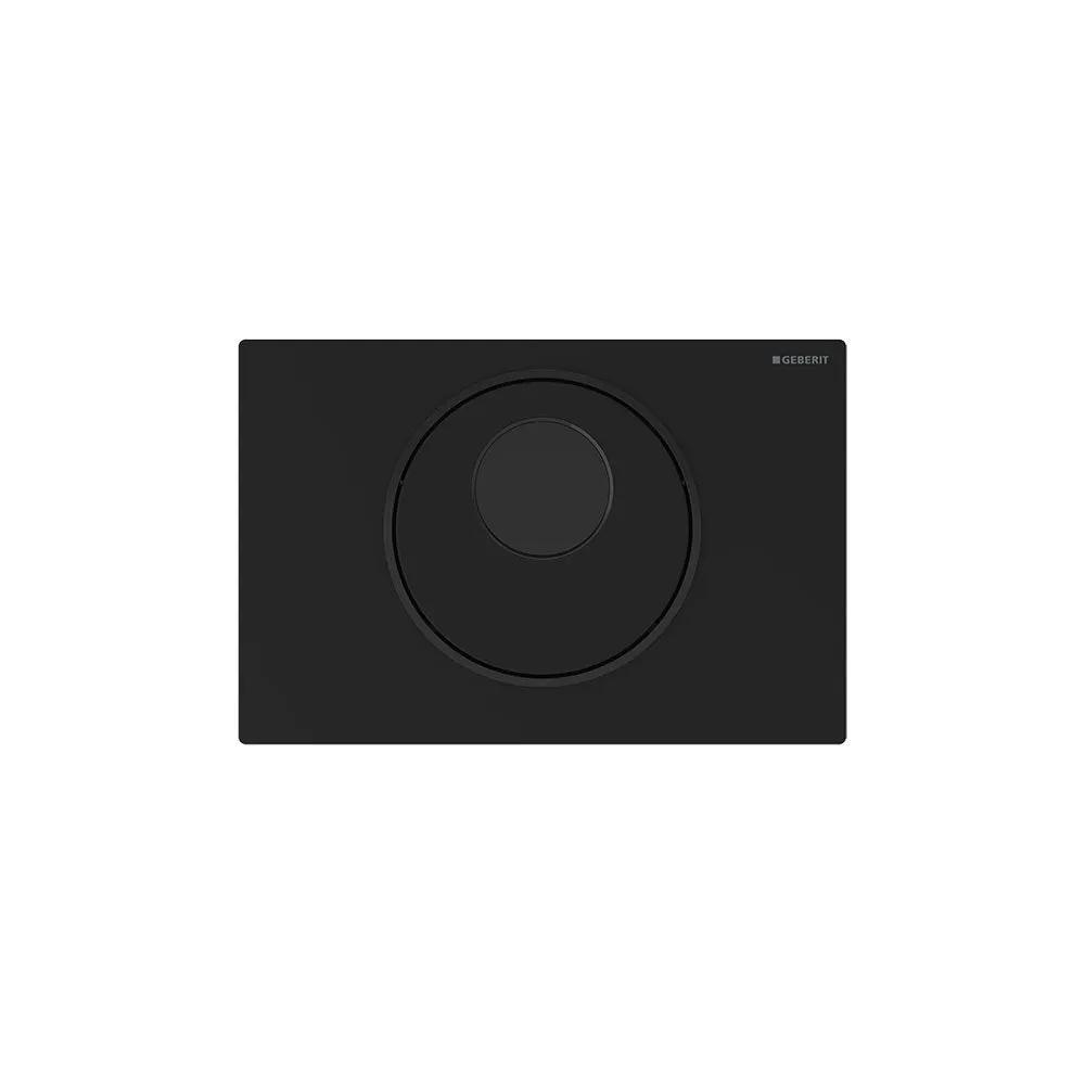 matte black with gloss black accent flush control