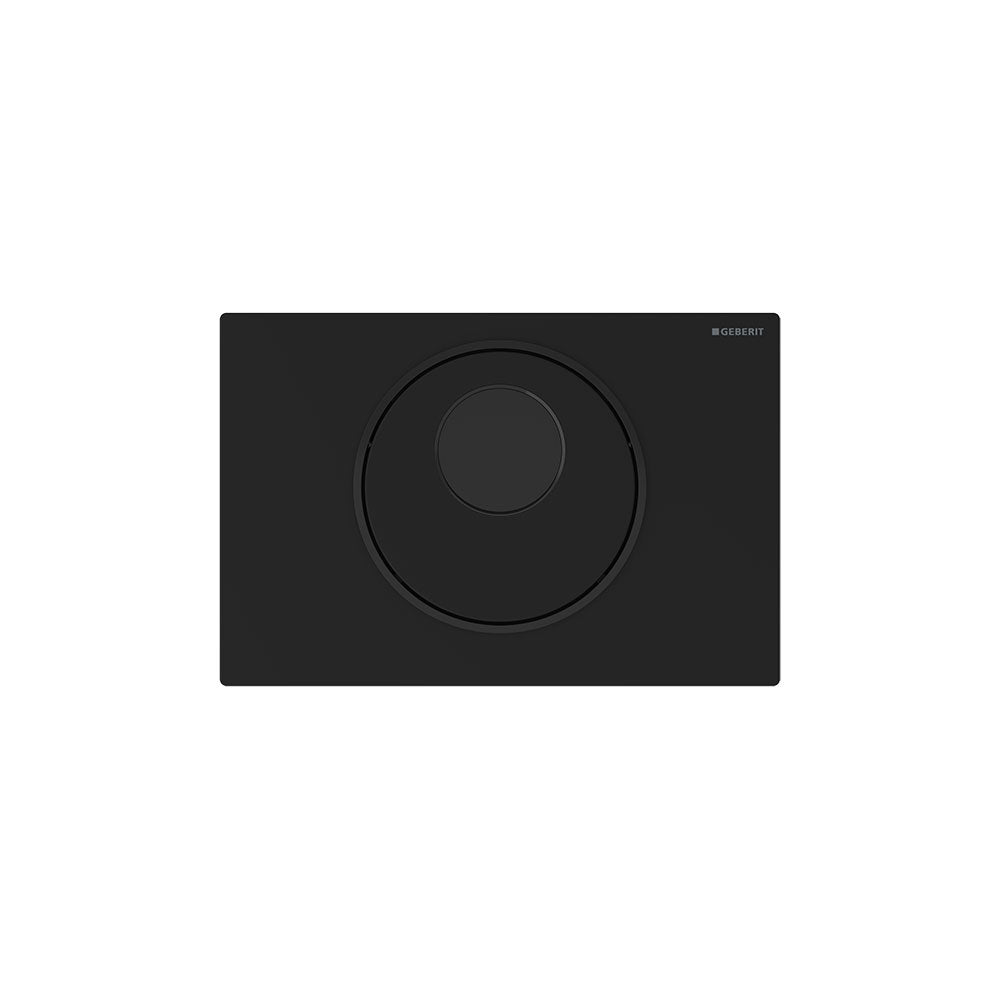 matte black with gloss black accent flush control