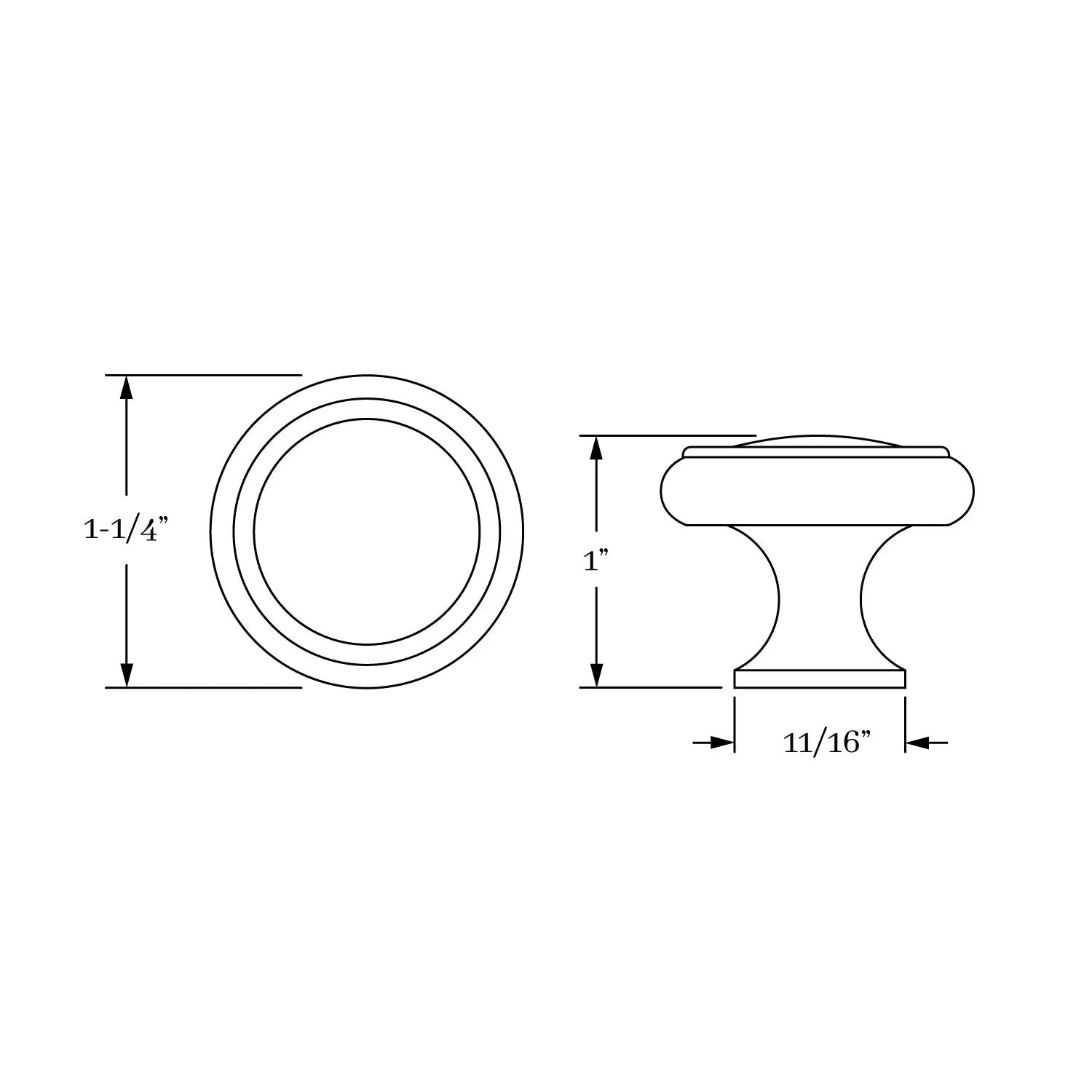 knob dimension