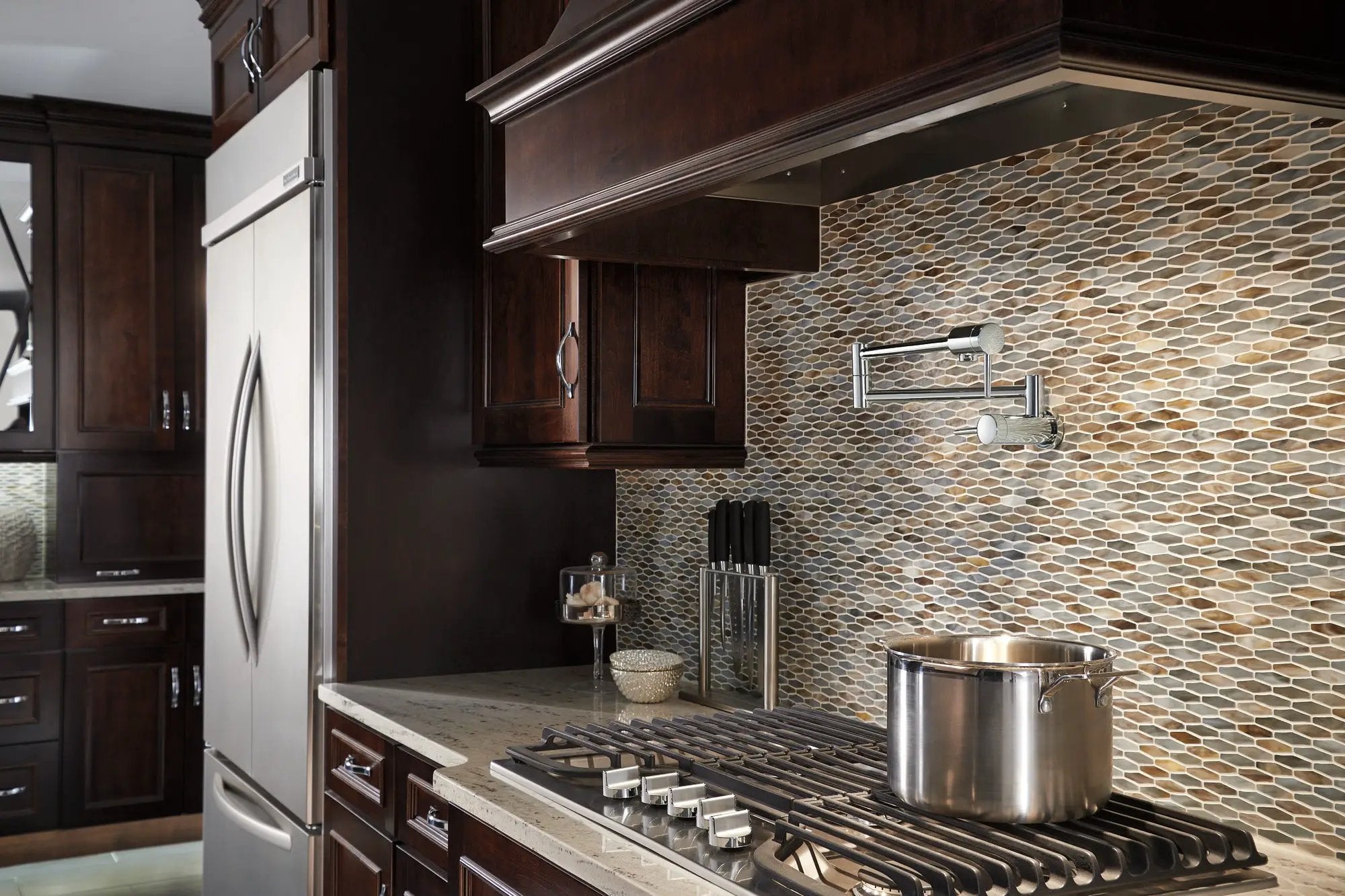 chrome kitchen faucet