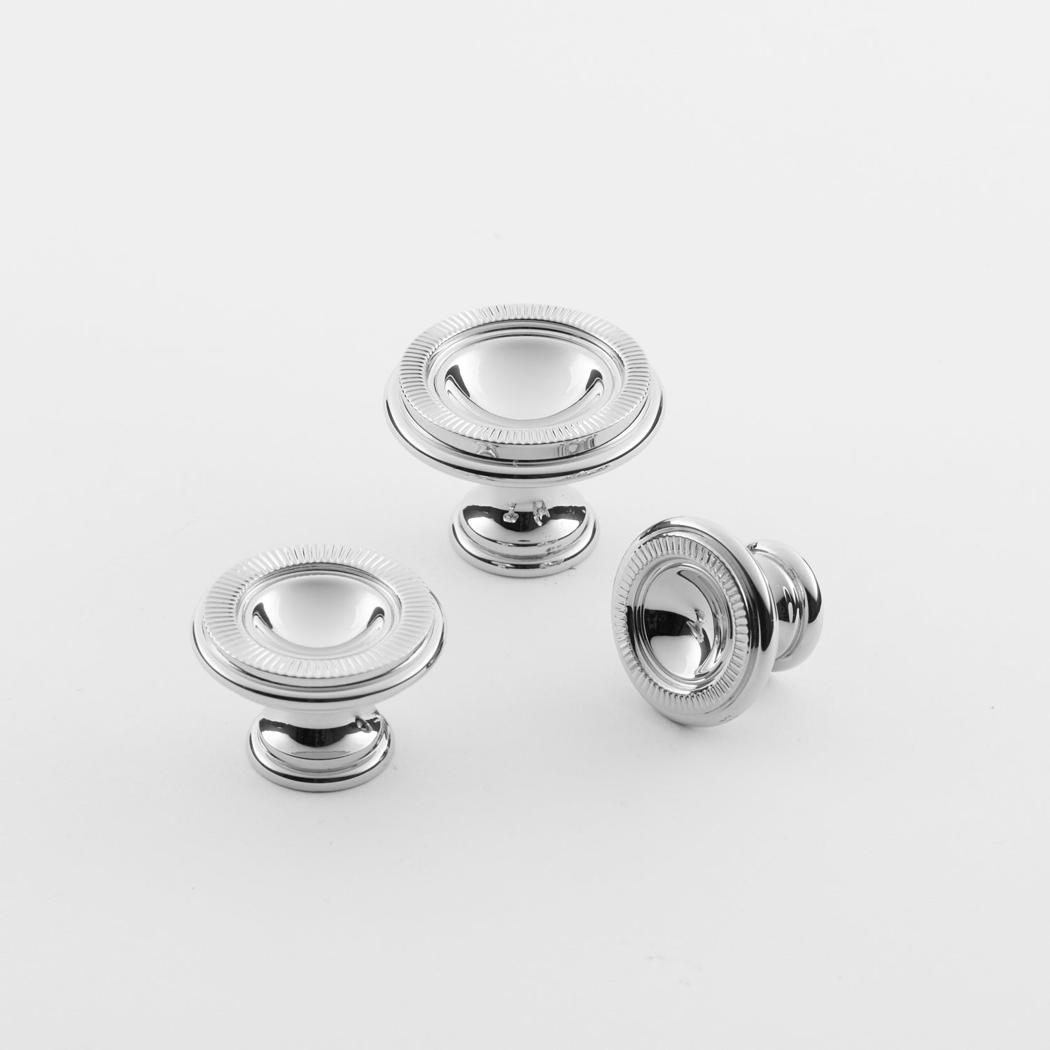 polished chrome knob