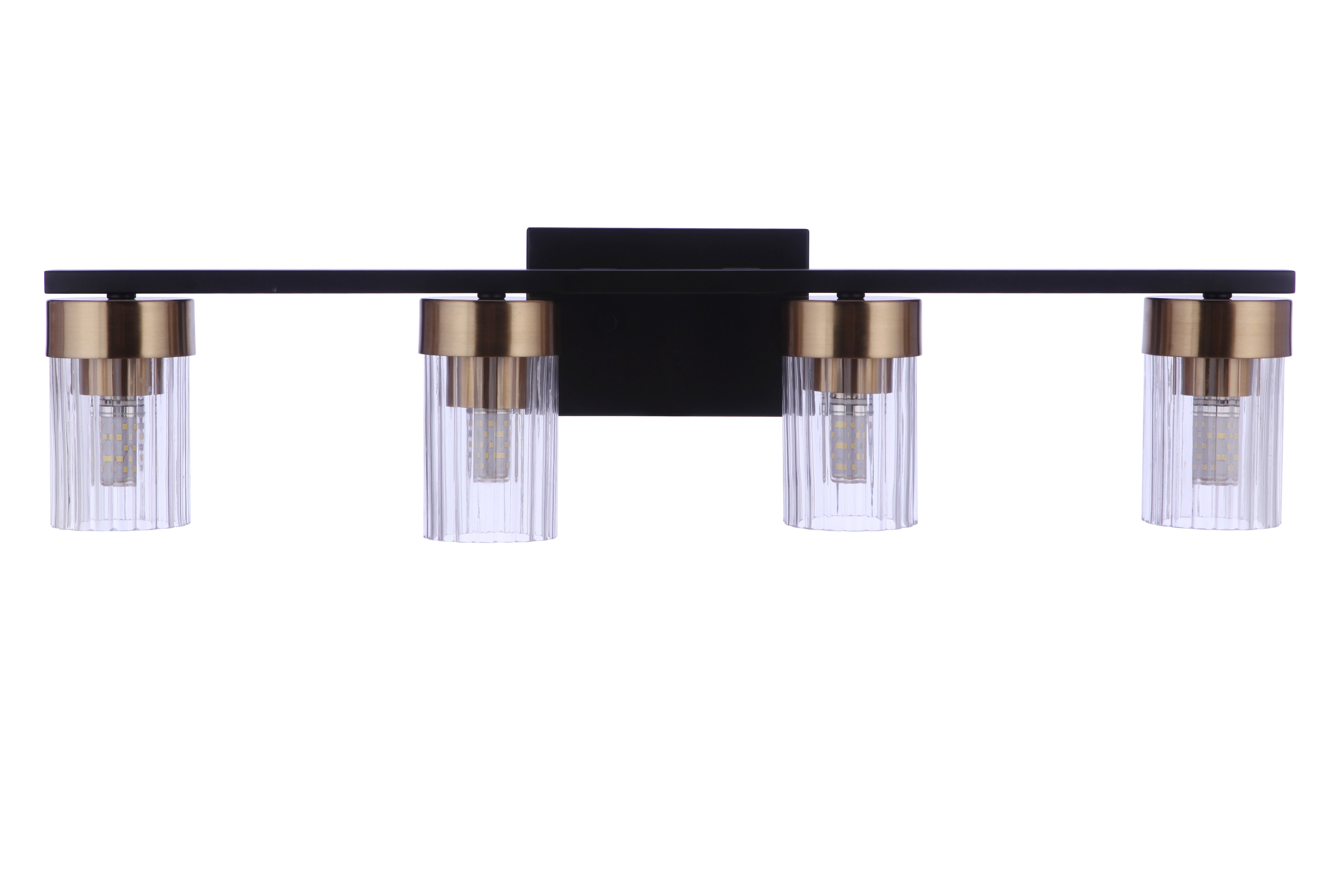 flat black/satin brass wall sconces