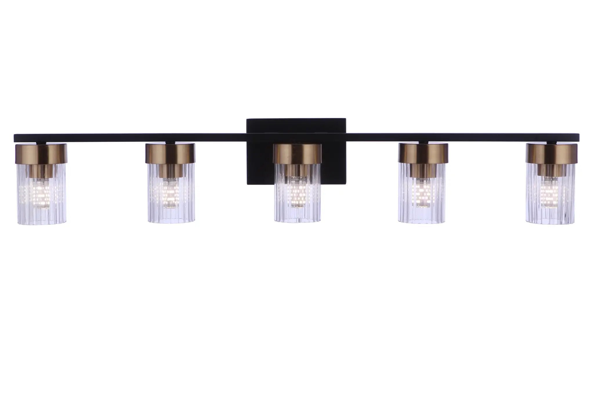 flat black/satin brass wall sconces