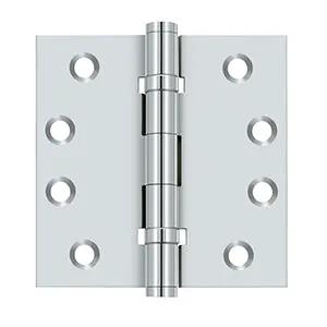 polished chrome hinges