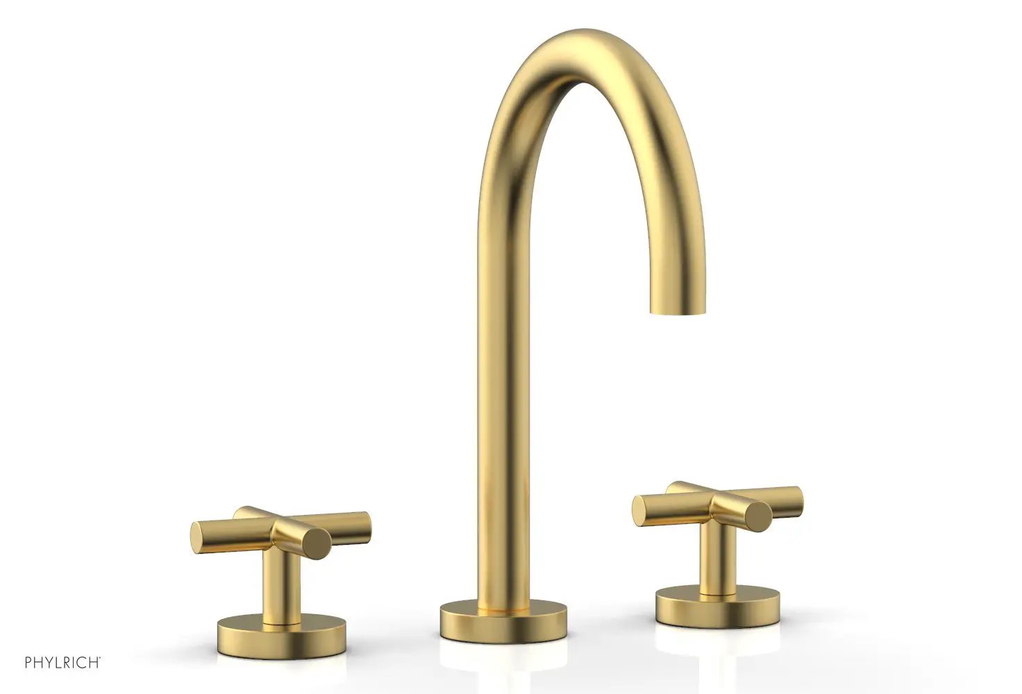 Phylrich TRANSITION Widespread Faucet - High Spout, Cross Handles by Phylrich