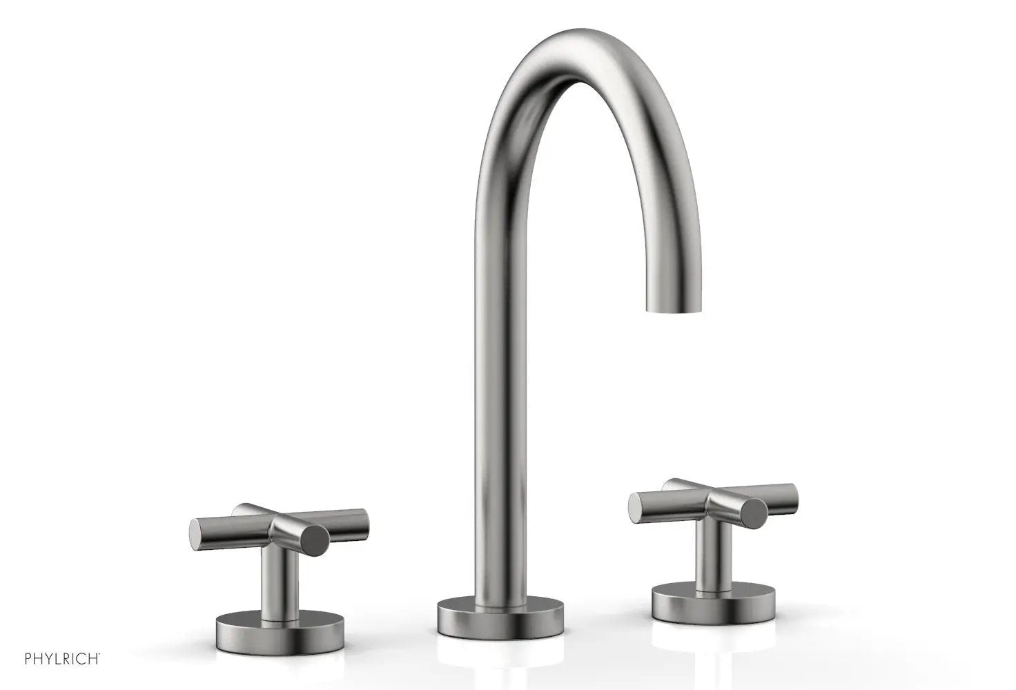 Phylrich TRANSITION Widespread Faucet - High Spout, Cross Handles by Phylrich