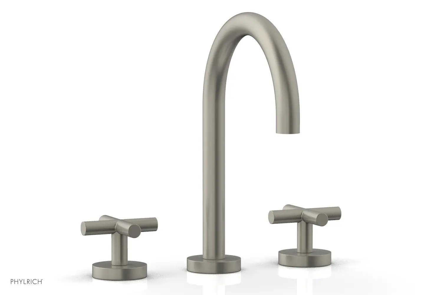 Phylrich TRANSITION Widespread Faucet - High Spout, Cross Handles by Phylrich