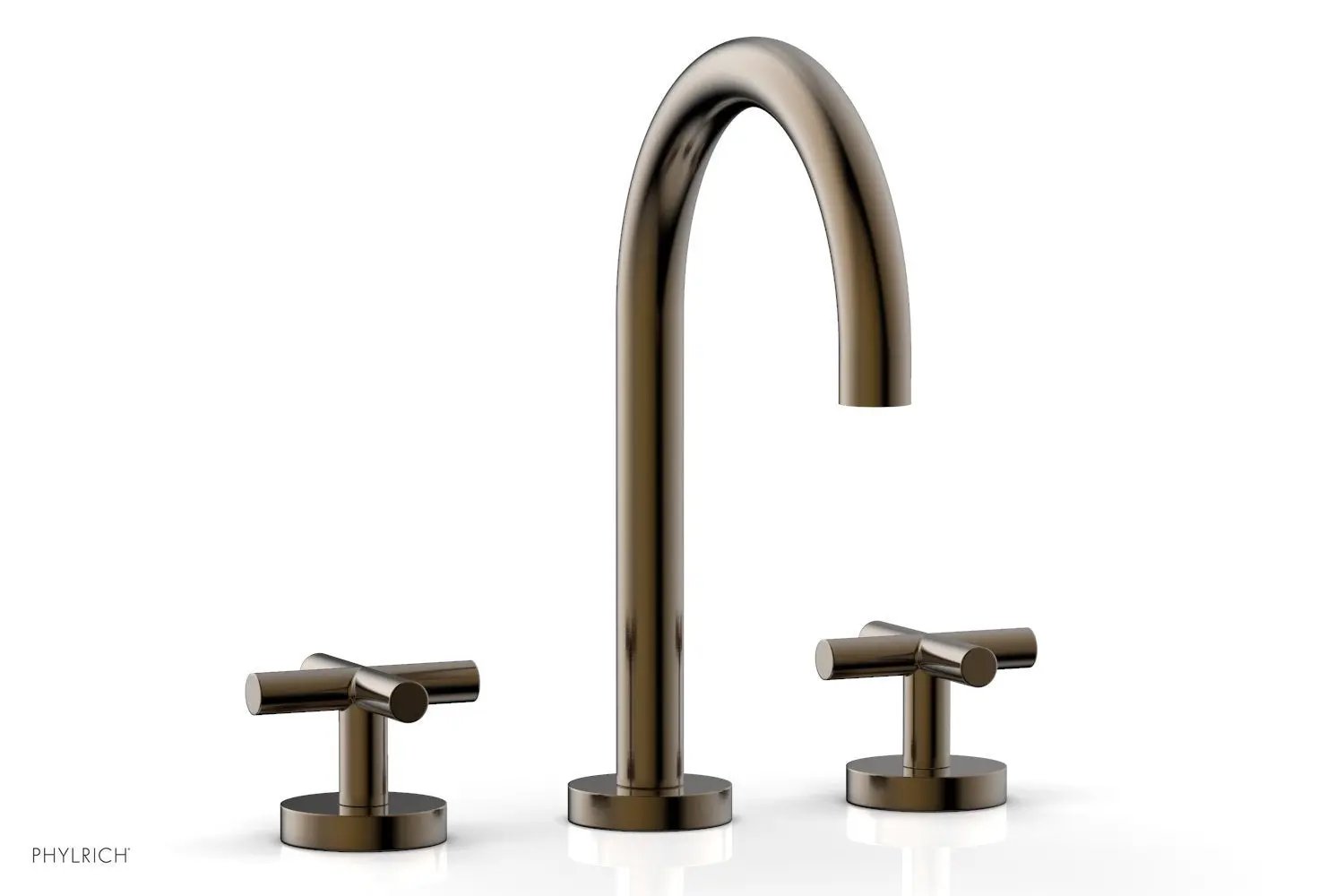 Phylrich TRANSITION Widespread Faucet - High Spout, Cross Handles by Phylrich