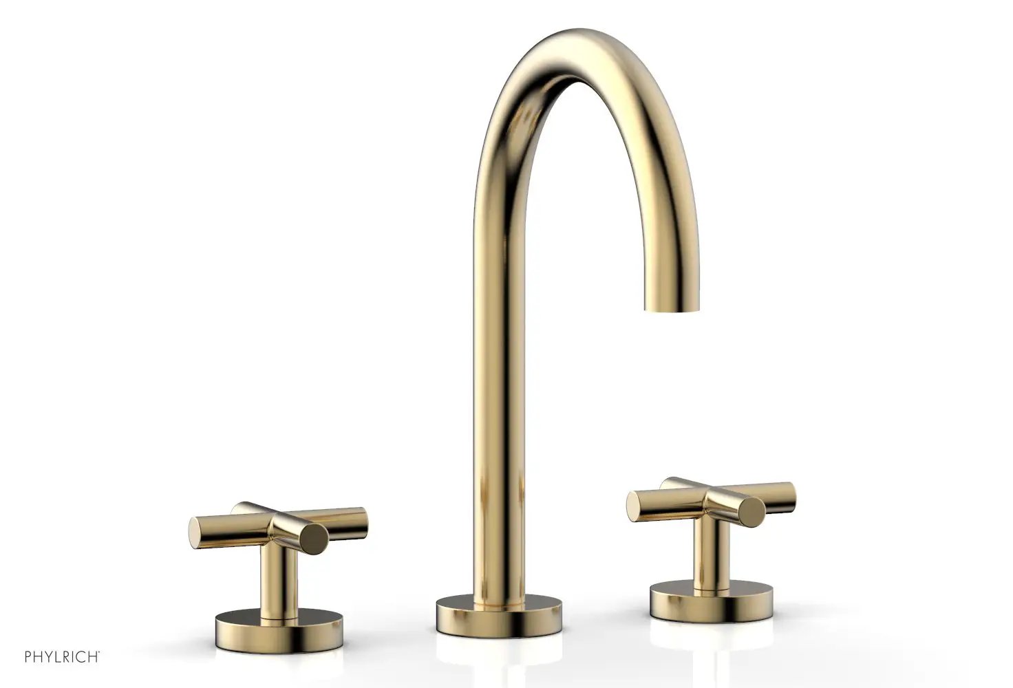 Phylrich TRANSITION Widespread Faucet - High Spout, Cross Handles by Phylrich