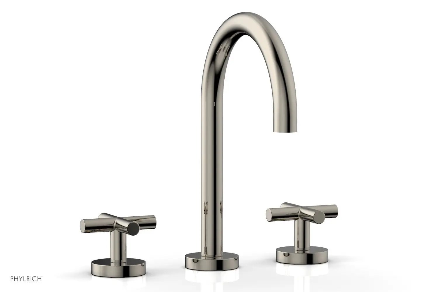 Phylrich TRANSITION Widespread Faucet - High Spout, Cross Handles by Phylrich