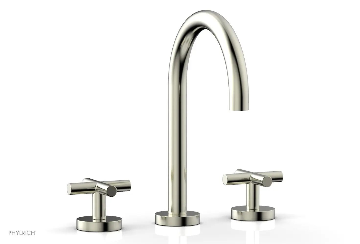 Phylrich TRANSITION Widespread Faucet - High Spout, Cross Handles by Phylrich