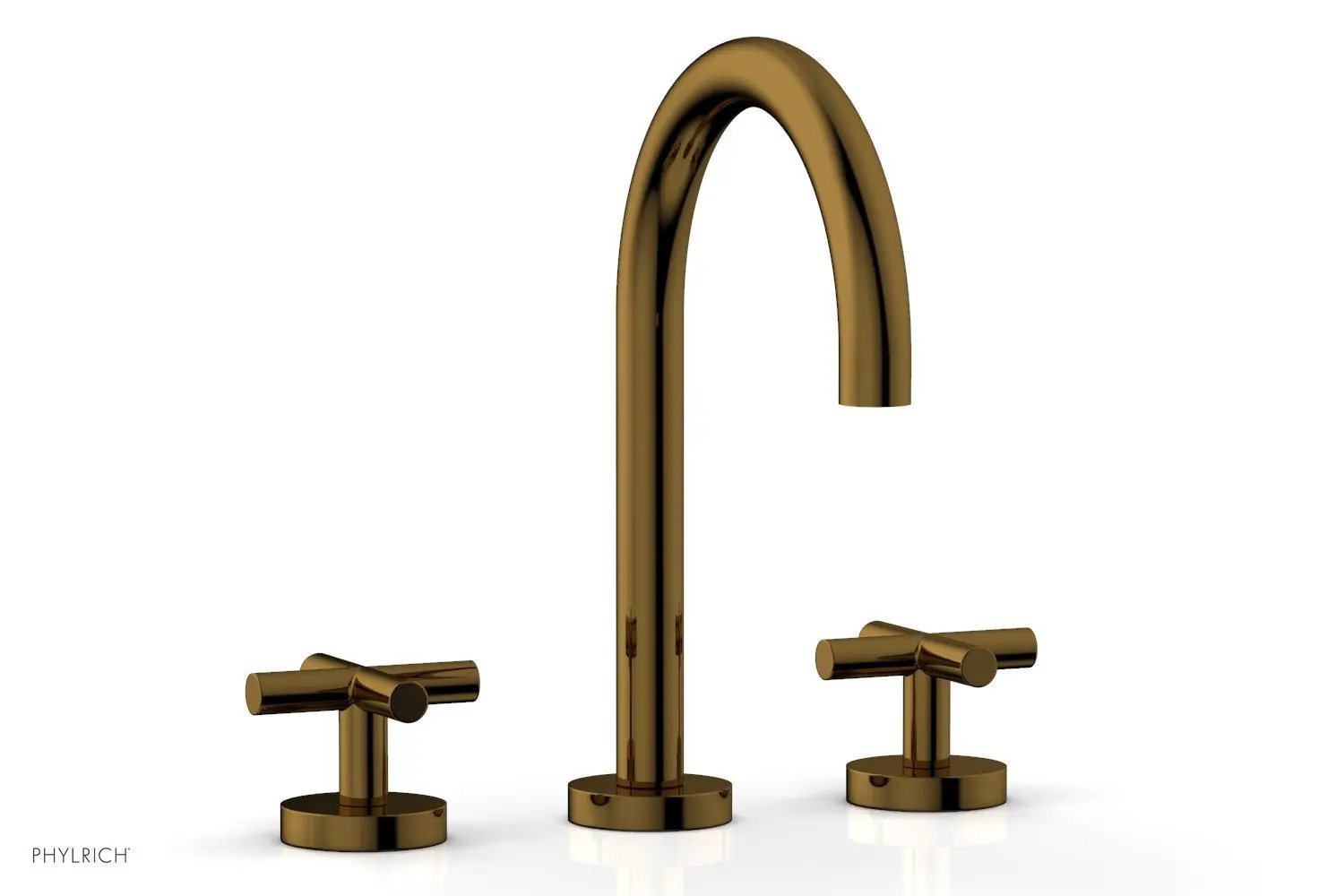 Phylrich TRANSITION Widespread Faucet - High Spout, Cross Handles by Phylrich