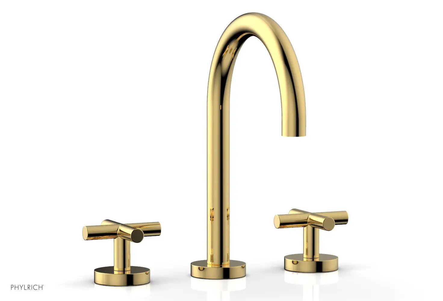 Phylrich TRANSITION Widespread Faucet - High Spout, Cross Handles by Phylrich