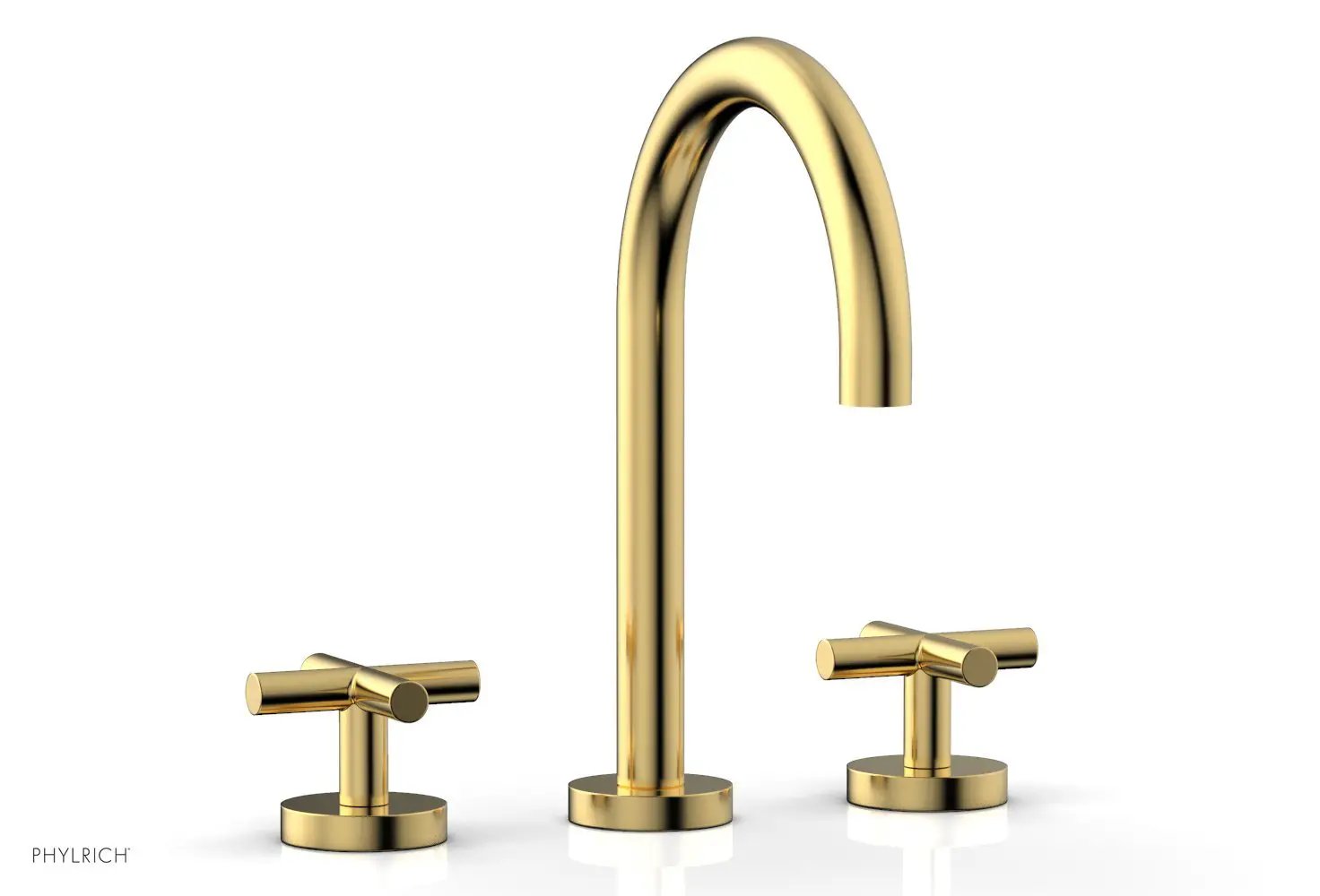 Phylrich TRANSITION Widespread Faucet - High Spout, Cross Handles by Phylrich