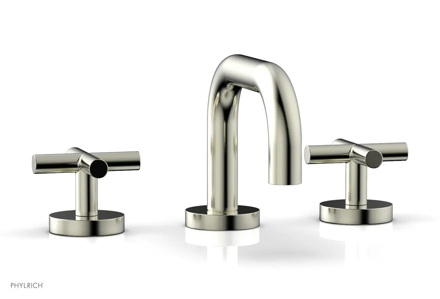 Phylrich TRANSITION Widespread Faucet - Low Spout, Cross Handles by Phylrich