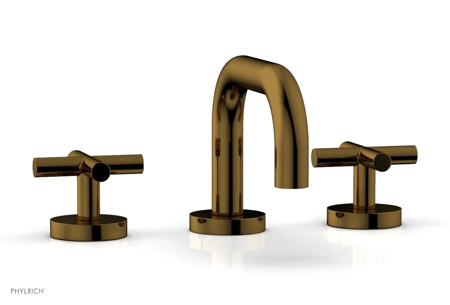 Phylrich TRANSITION Widespread Faucet - Low Spout, Cross Handles by Phylrich