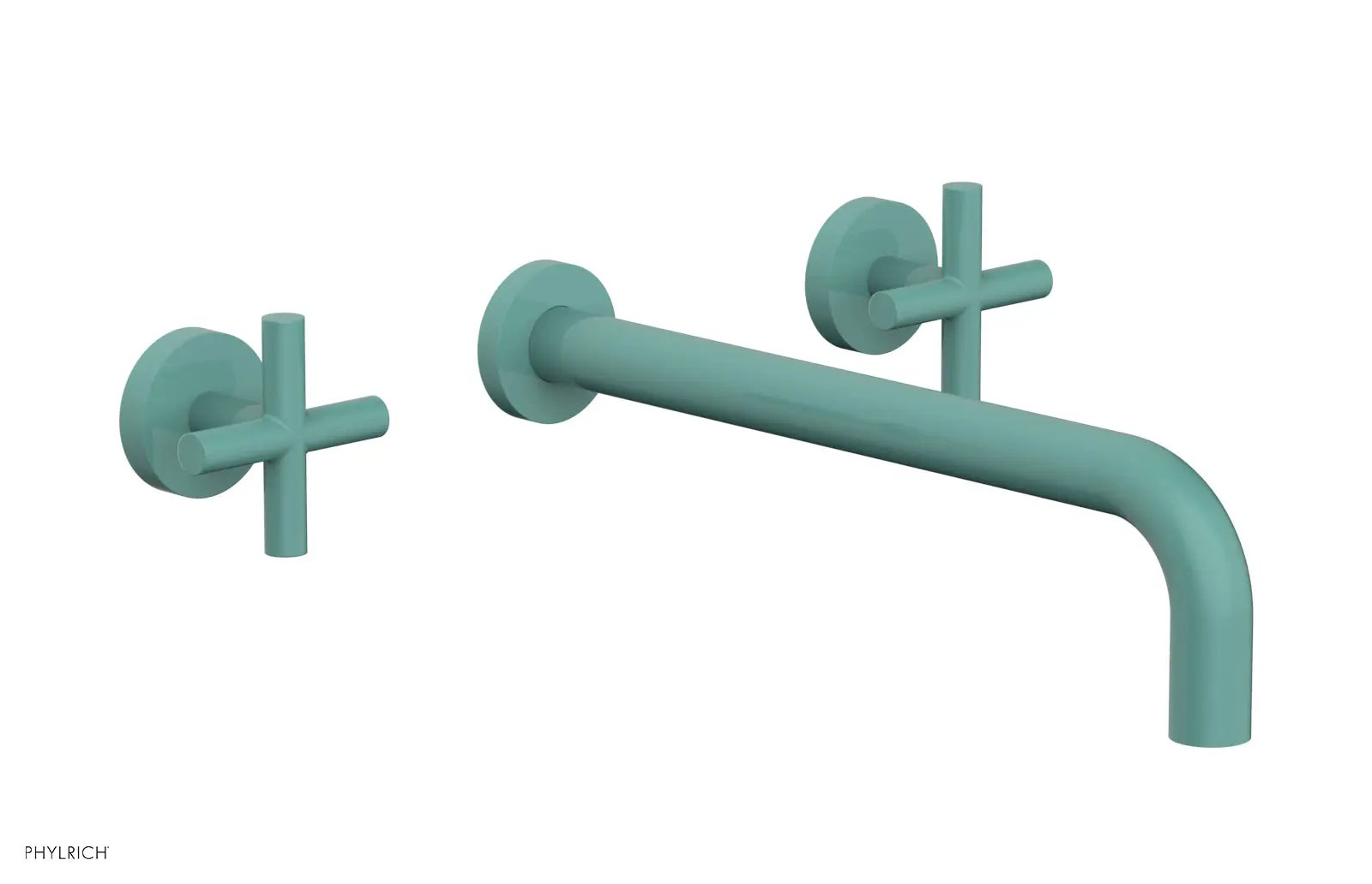 Phylrich TRANSITION Wall Lavatory Set 12" Spout - Cross Handles by Phylrich