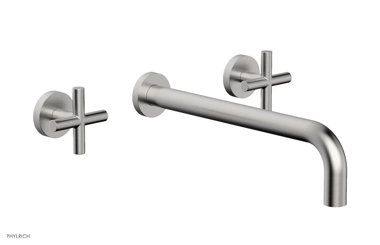 Phylrich TRANSITION Wall Lavatory Set 12" Spout - Cross Handles by Phylrich