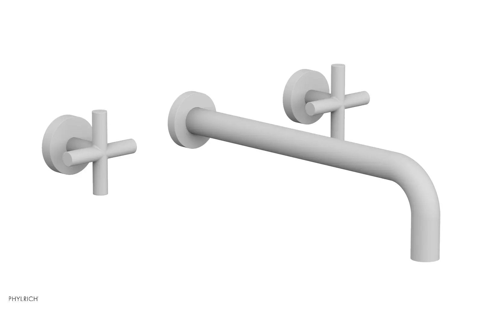 Phylrich TRANSITION Wall Lavatory Set 12" Spout - Cross Handles by Phylrich