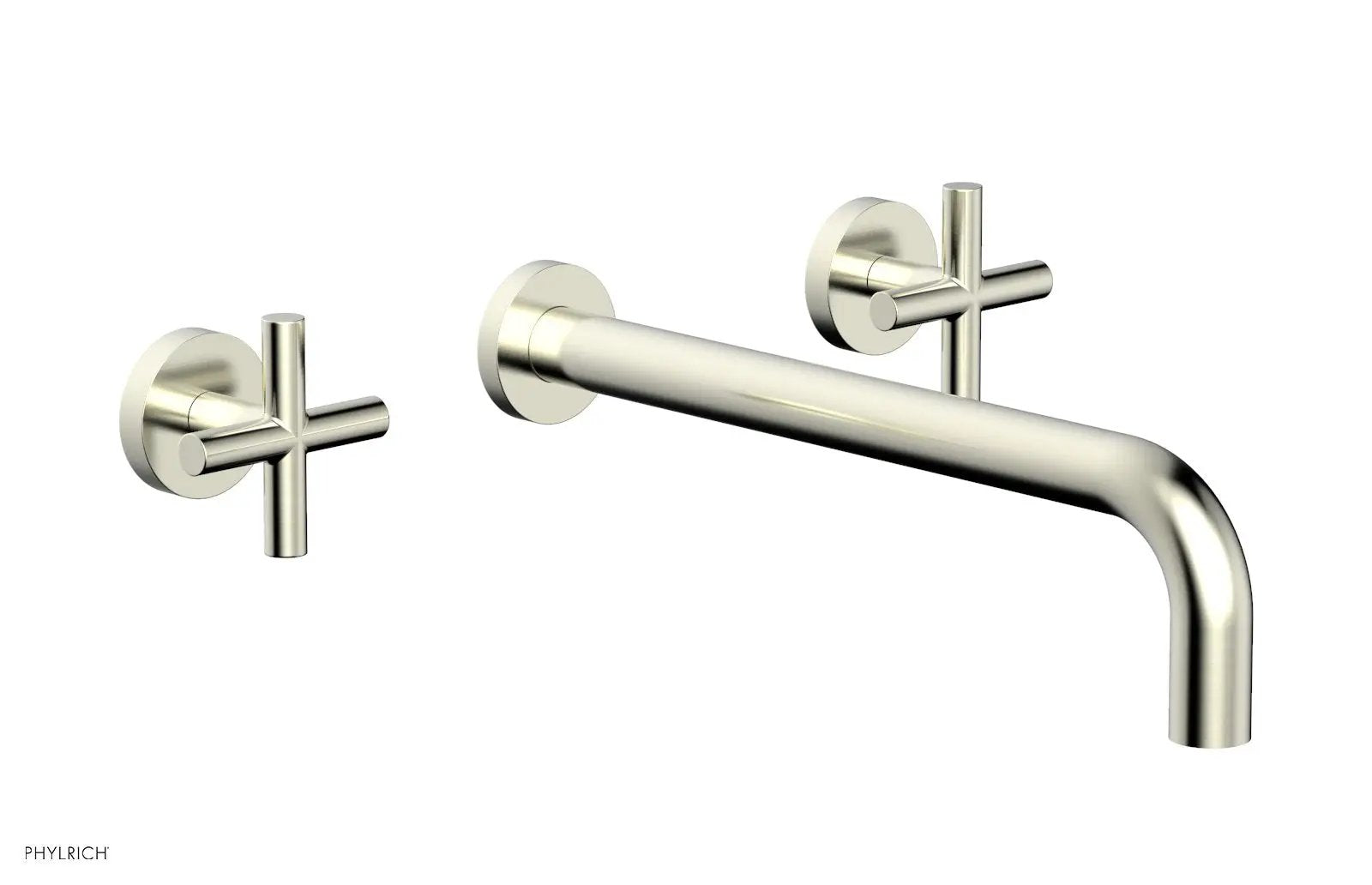 Phylrich TRANSITION Wall Lavatory Set 12" Spout - Cross Handles by Phylrich