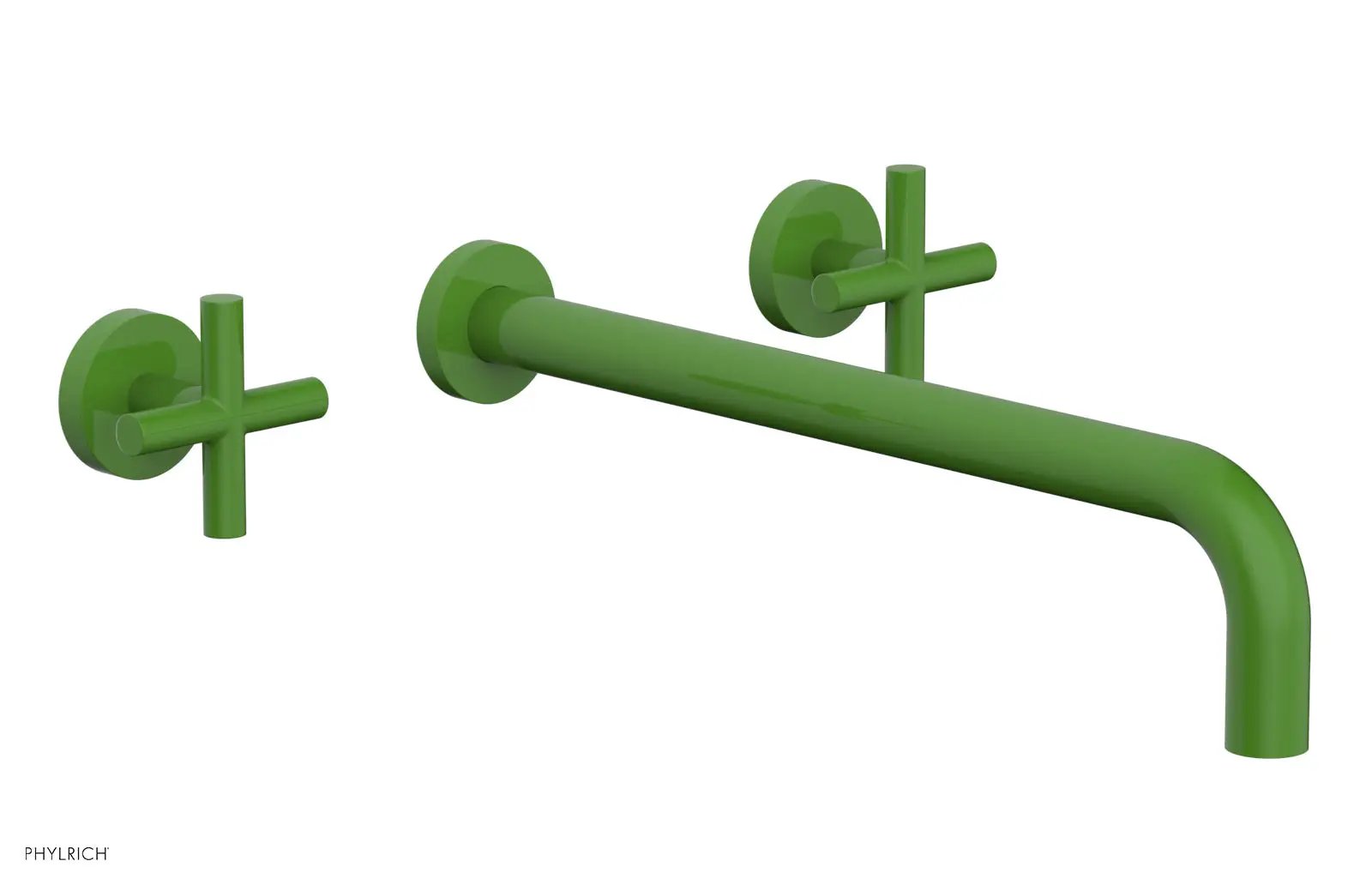 Phylrich TRANSITION Wall Lavatory Set 14" Spout - Cross Handles by Phylrich