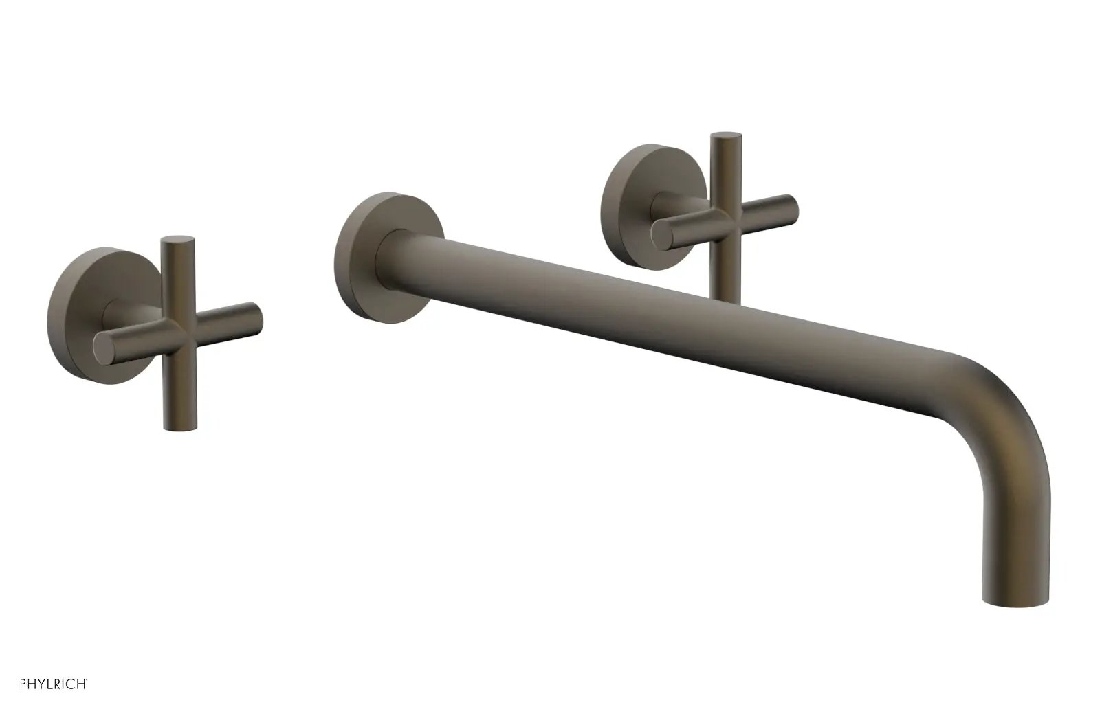 Phylrich TRANSITION Wall Lavatory Set 14" Spout - Cross Handles by Phylrich