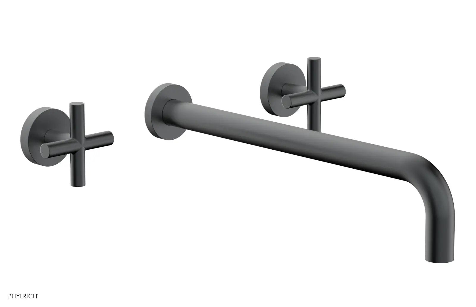 Phylrich TRANSITION Wall Lavatory Set 14" Spout - Cross Handles by Phylrich