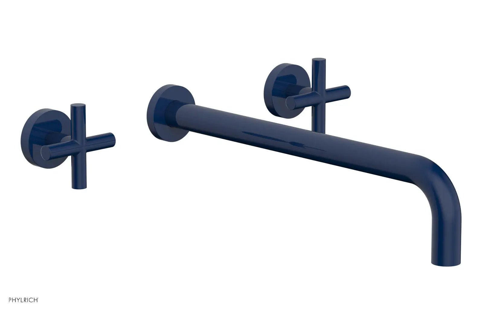 Phylrich TRANSITION Wall Lavatory Set 14" Spout - Cross Handles by Phylrich