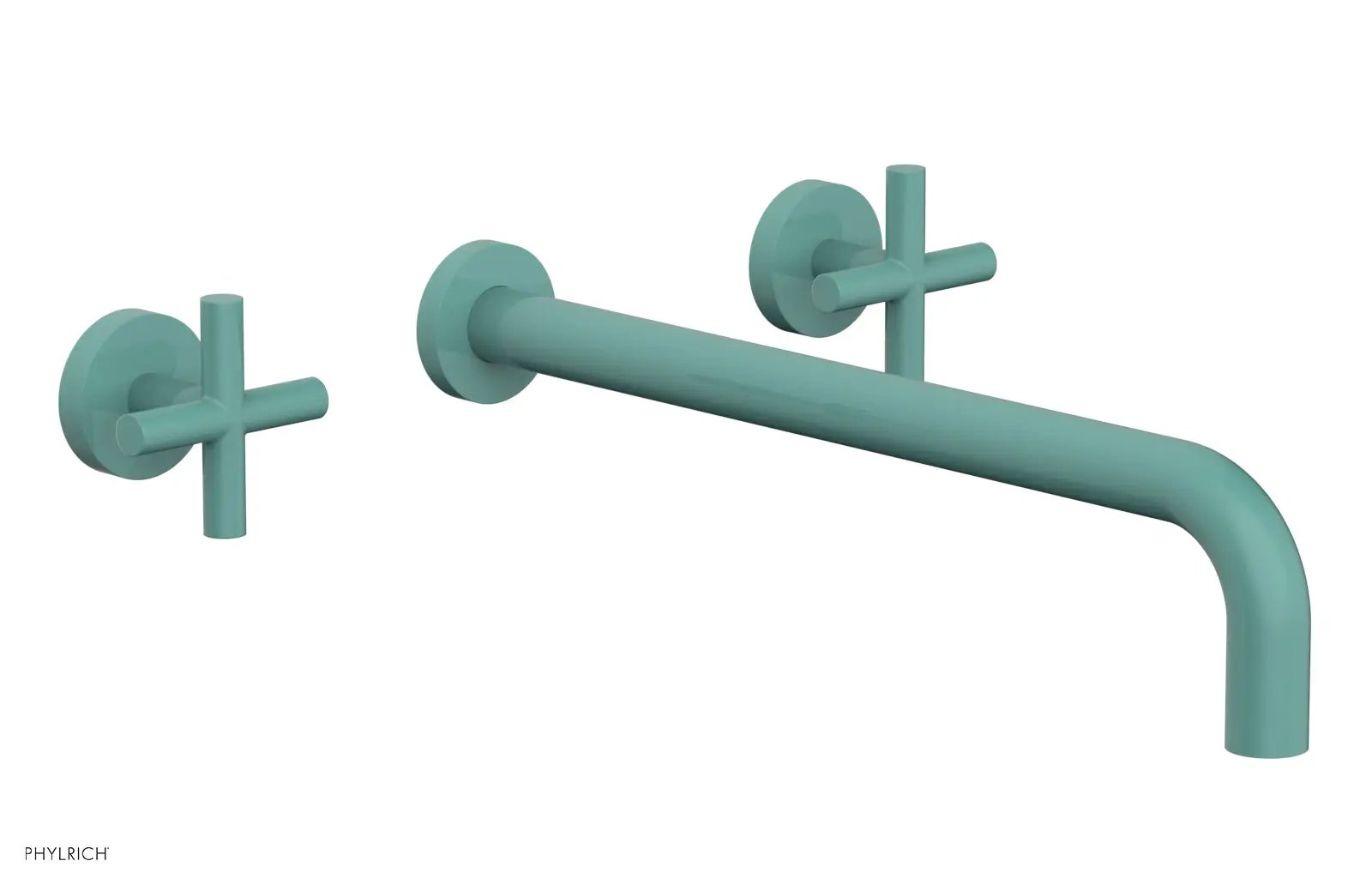 Phylrich TRANSITION Wall Lavatory Set 14" Spout - Cross Handles by Phylrich