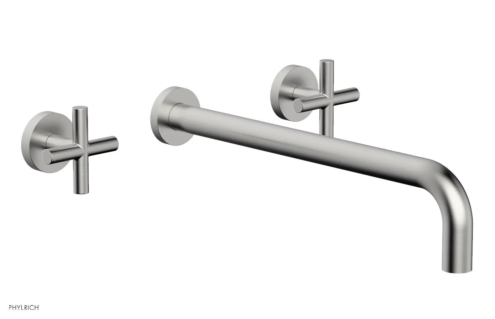 Phylrich TRANSITION Wall Lavatory Set 14" Spout - Cross Handles by Phylrich