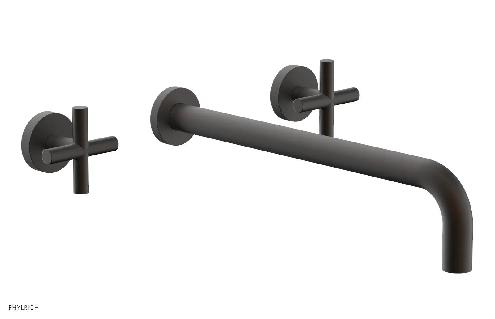 Phylrich TRANSITION Wall Lavatory Set 14" Spout - Cross Handles by Phylrich