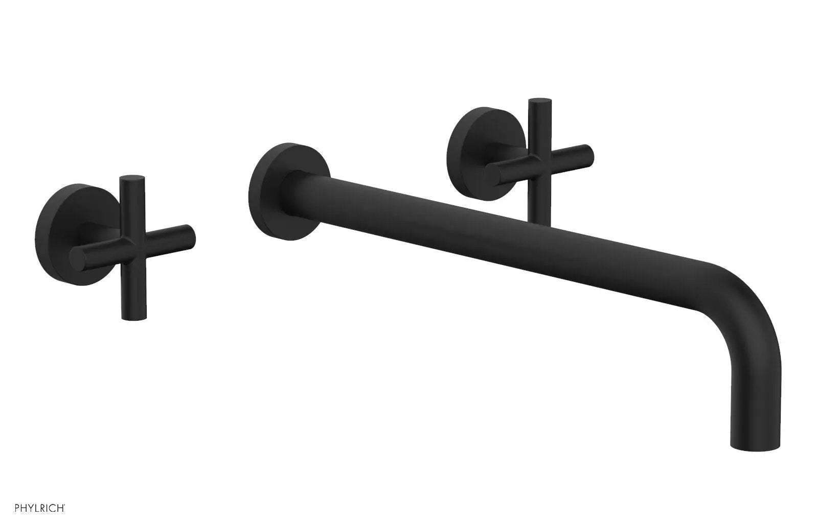 Phylrich TRANSITION Wall Lavatory Set 14" Spout - Cross Handles by Phylrich
