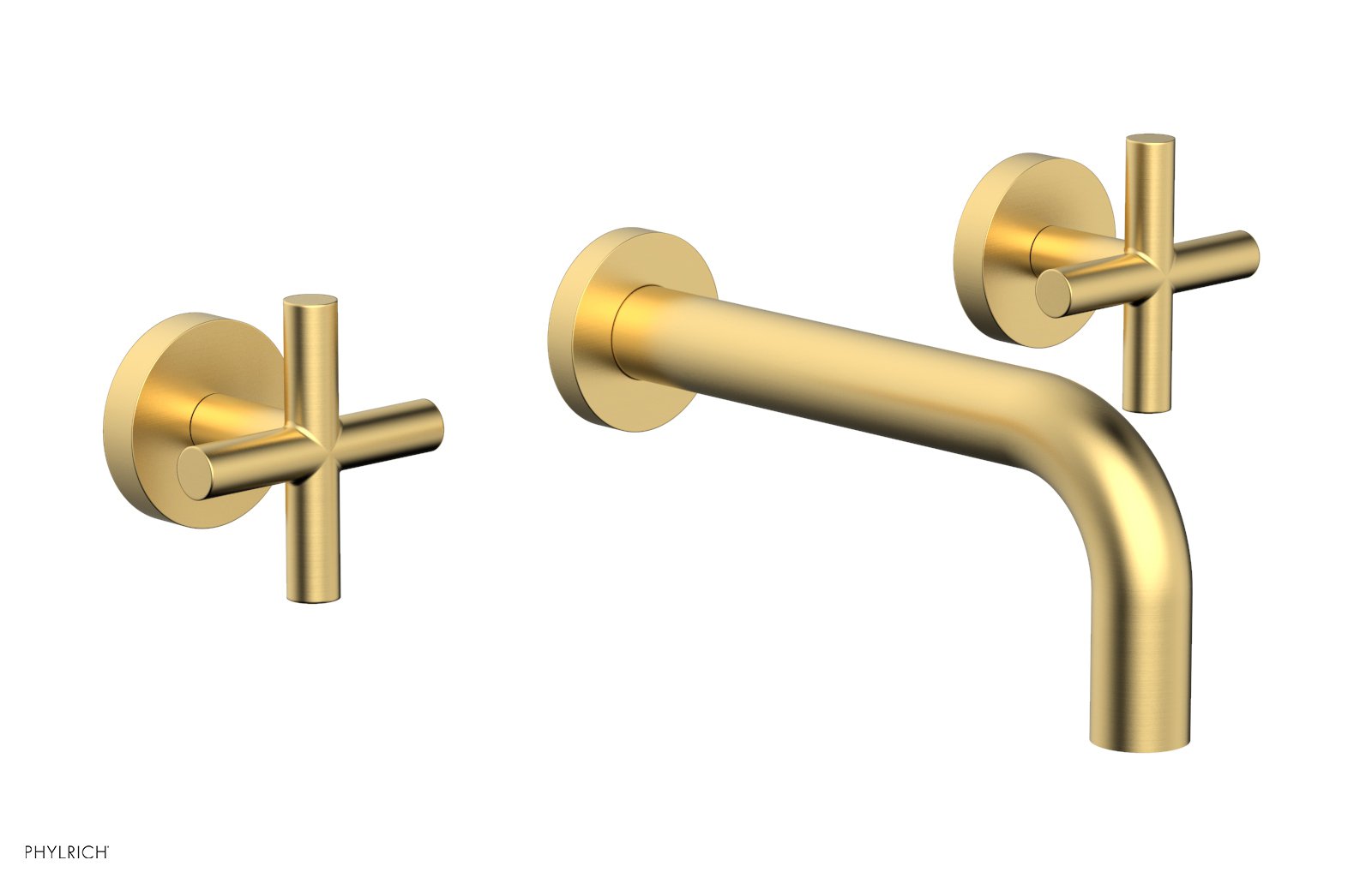 Phylrich TRANSITION Wall Tub Set 7 1/2" Spout - Cross Handles