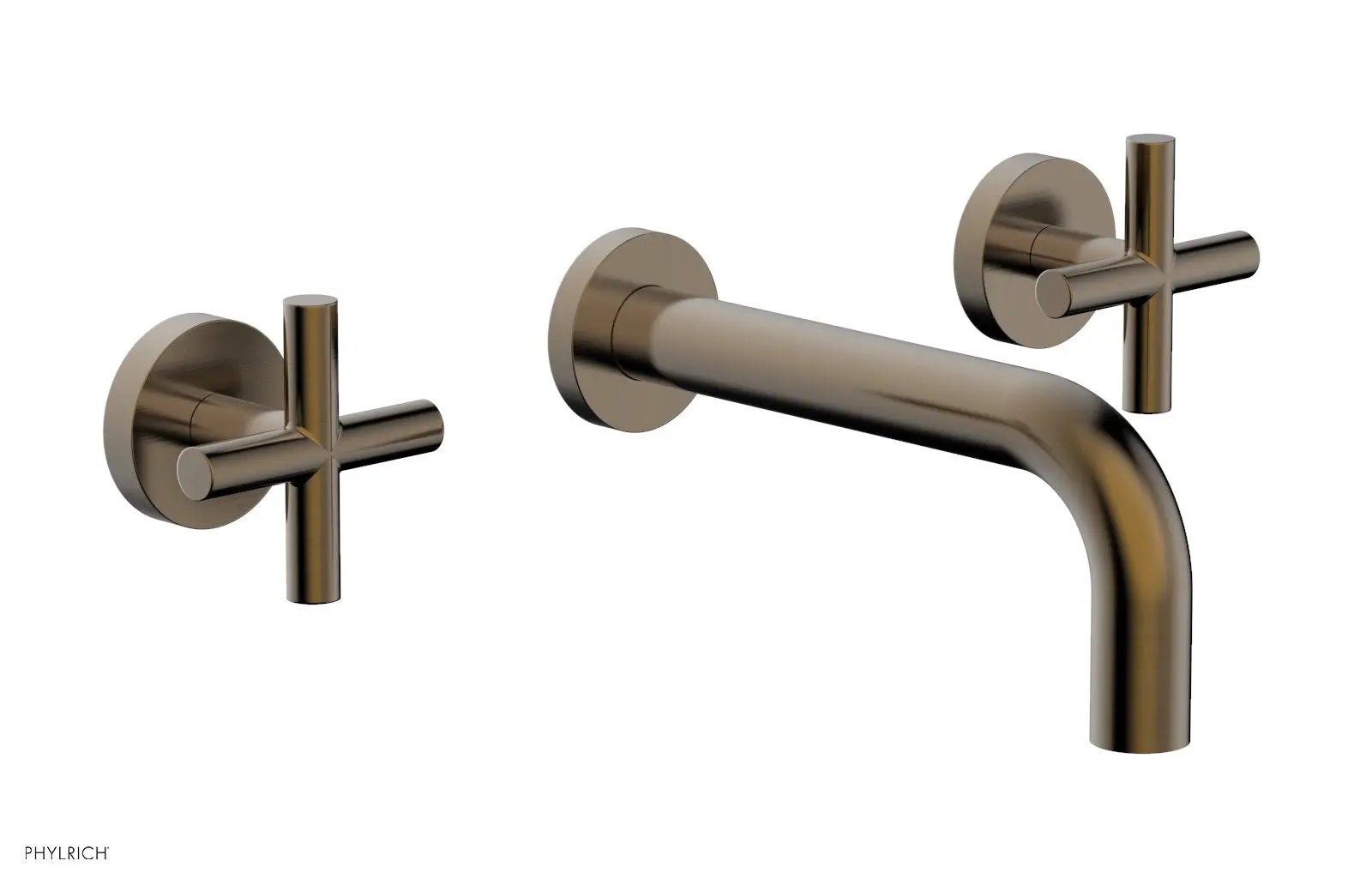 Phylrich TRANSITION Wall Lavatory Set 7 1/2" Spout - Cross Handles by Phylrich