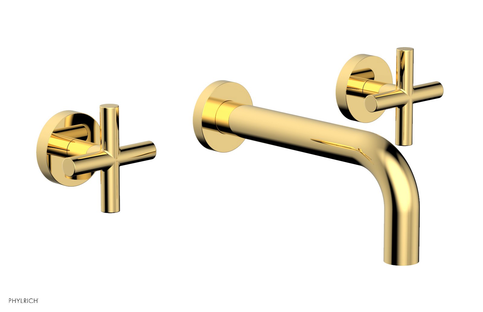 Phylrich TRANSITION Wall Lavatory Set 7 1/2" Spout - Cross Handles by Phylrich
