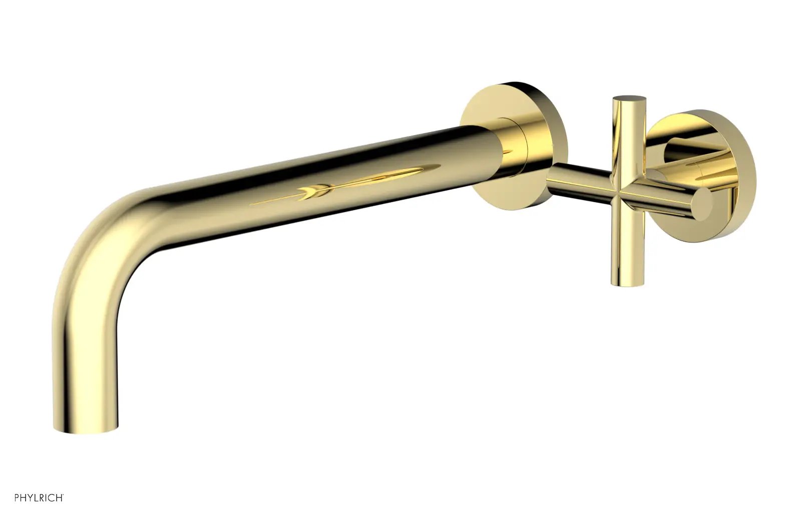 Phylrich TRANSITION 10" Single Handle Wall Lavatory Set - Cross Handle by Phylrich