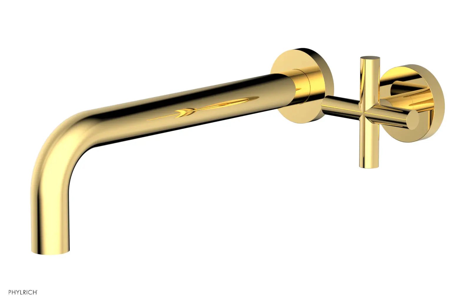 Phylrich TRANSITION 10" Single Handle Wall Lavatory Set - Cross Handle by Phylrich