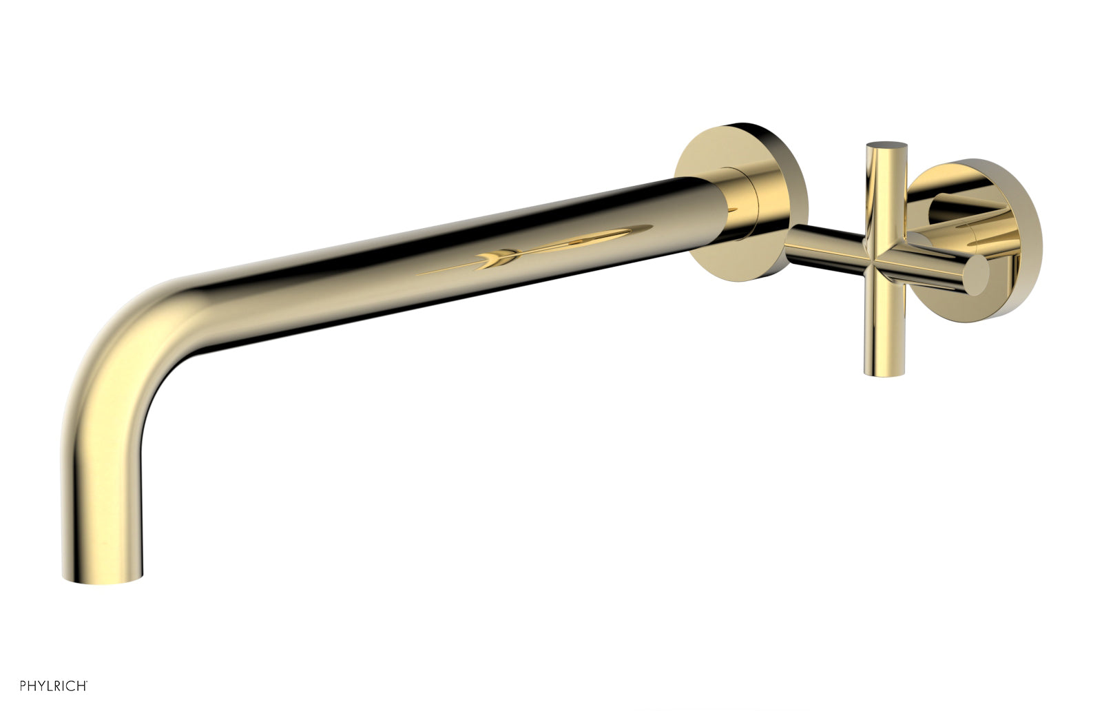 Phylrich TRANSITION 12" Single Handle Wall Lavatory Set - Cross Handle by Phylrich
