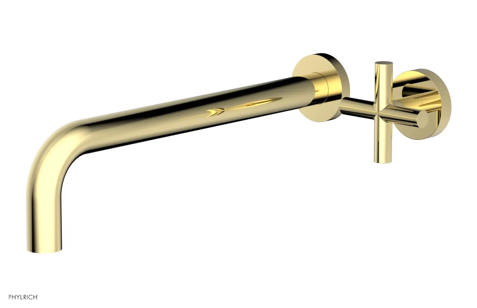 Phylrich TRANSITION 12" Single Handle Wall Lavatory Set - Cross Handle by Phylrich
