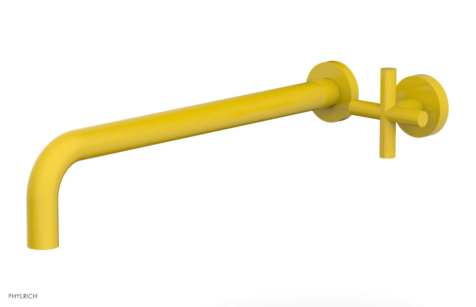 Phylrich TRANSITION 14" Single Handle Wall Lavatory Set - Cross Handle by Phylrich