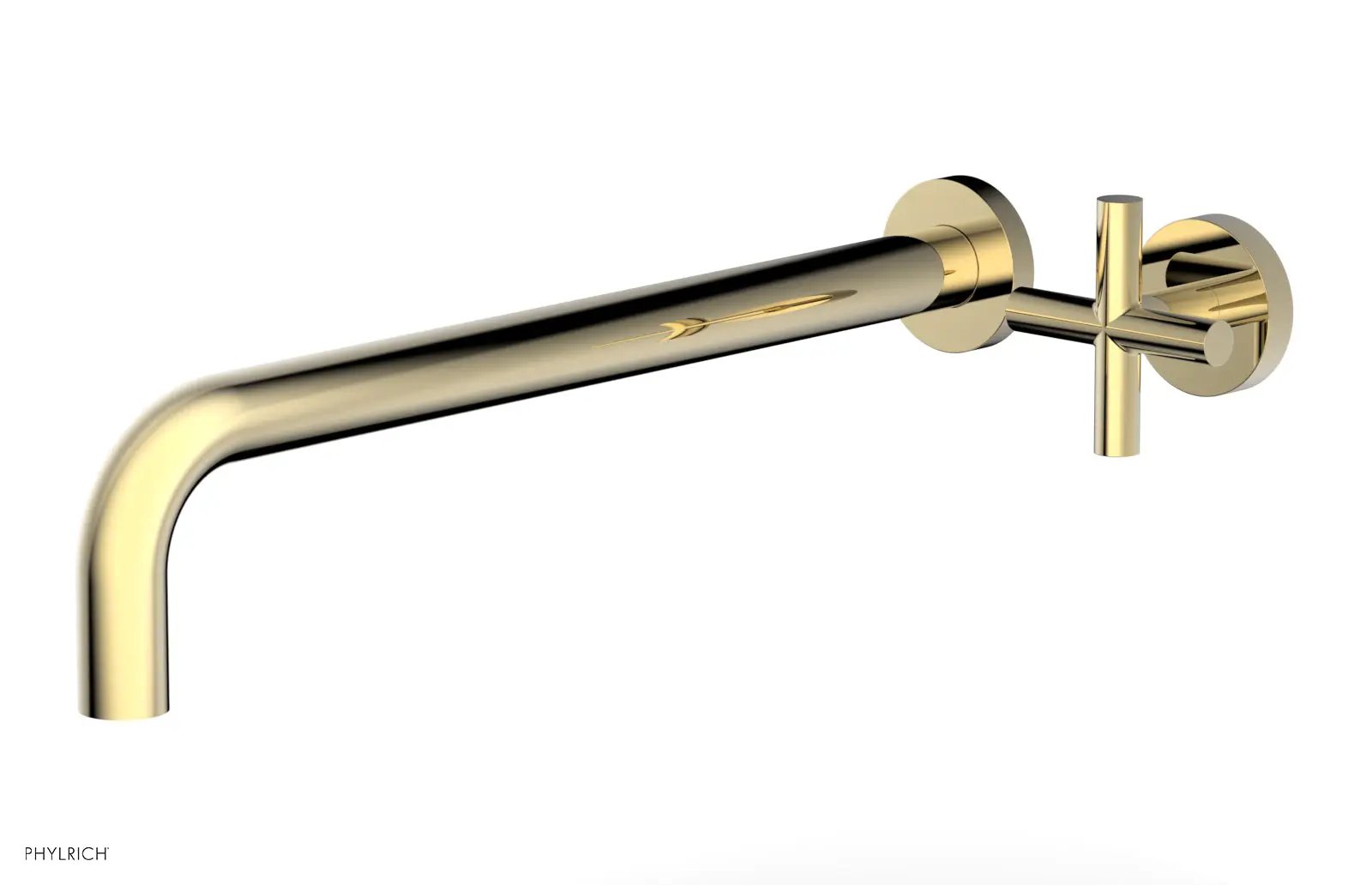 Phylrich TRANSITION 14" Single Handle Wall Lavatory Set - Cross Handle by Phylrich