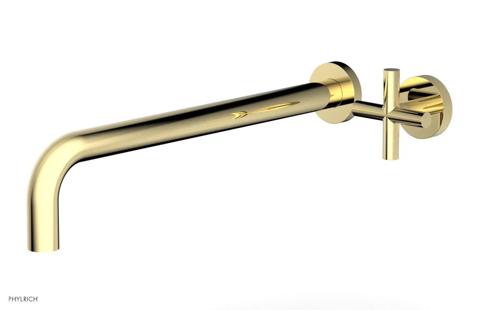 Phylrich TRANSITION 14" Single Handle Wall Lavatory Set - Cross Handle by Phylrich