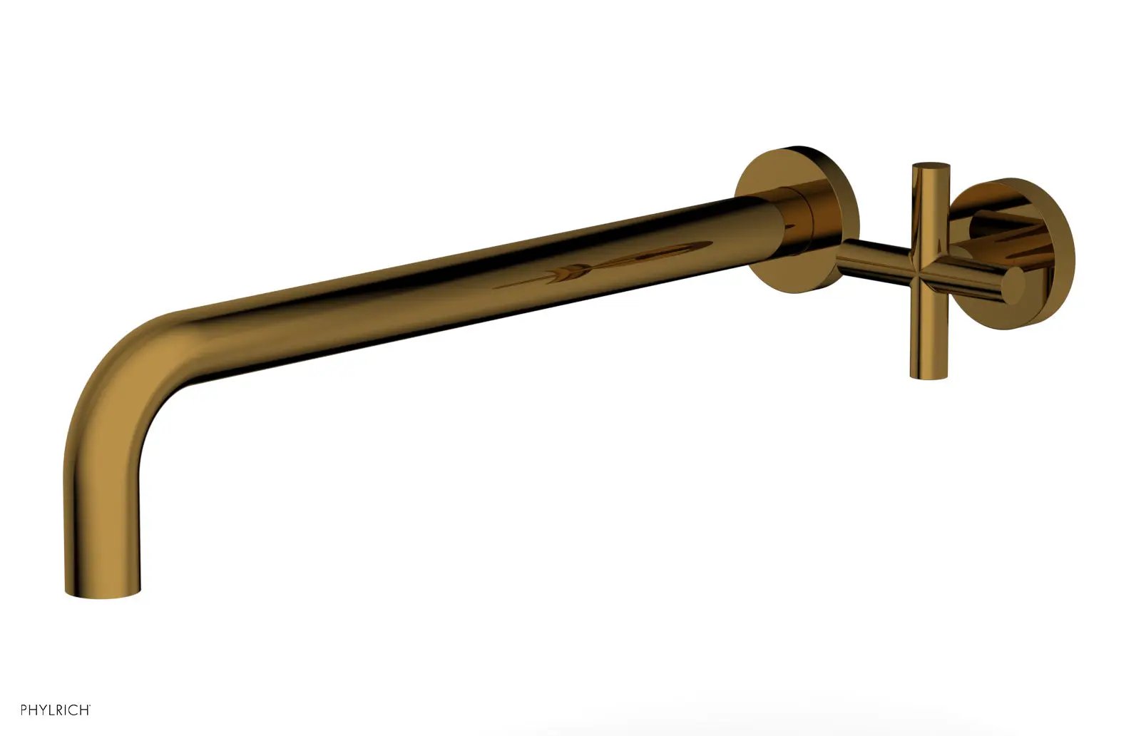 Phylrich TRANSITION 14" Single Handle Wall Lavatory Set - Cross Handle by Phylrich