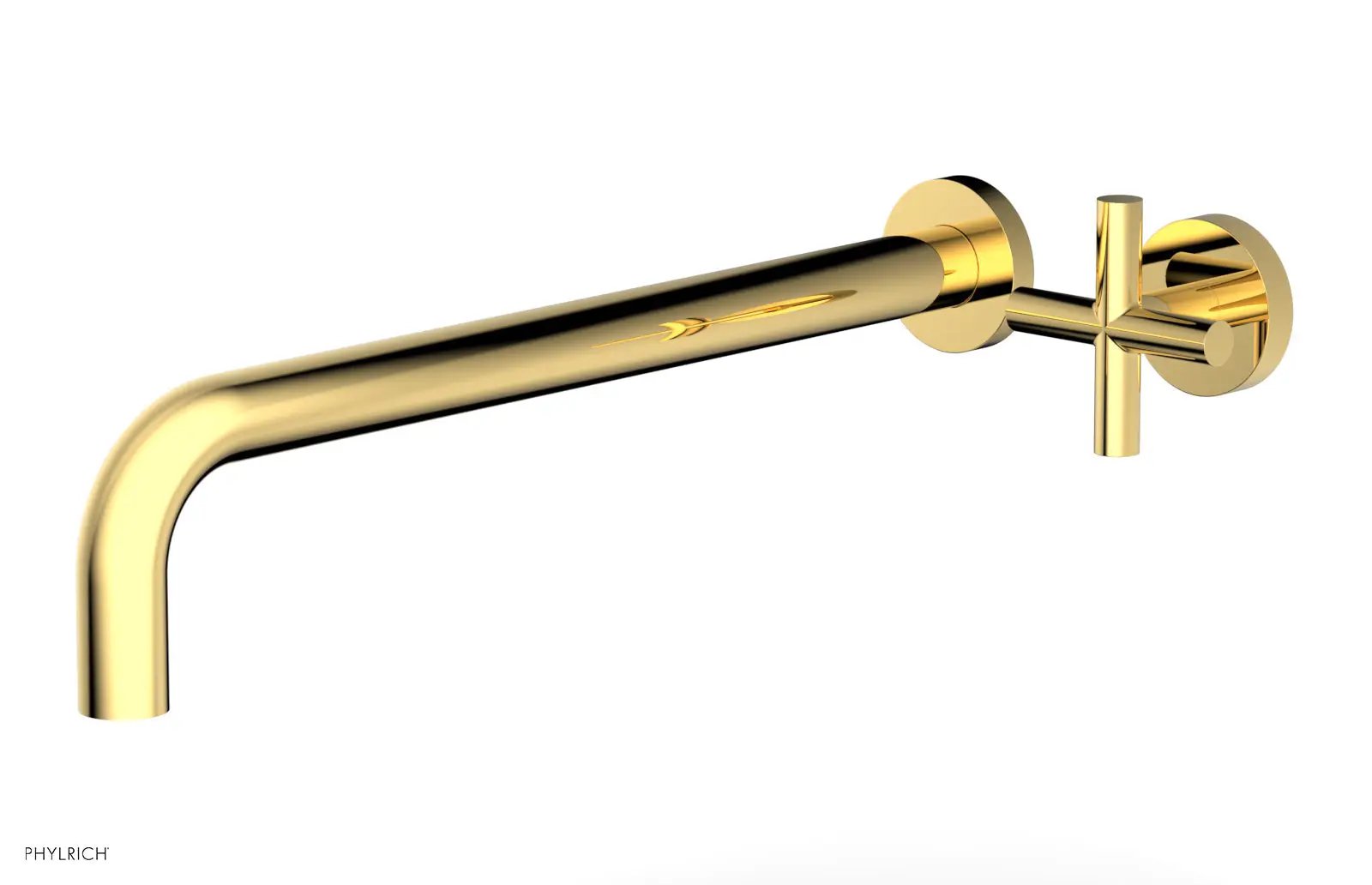 Phylrich TRANSITION 14" Single Handle Wall Lavatory Set - Cross Handle by Phylrich