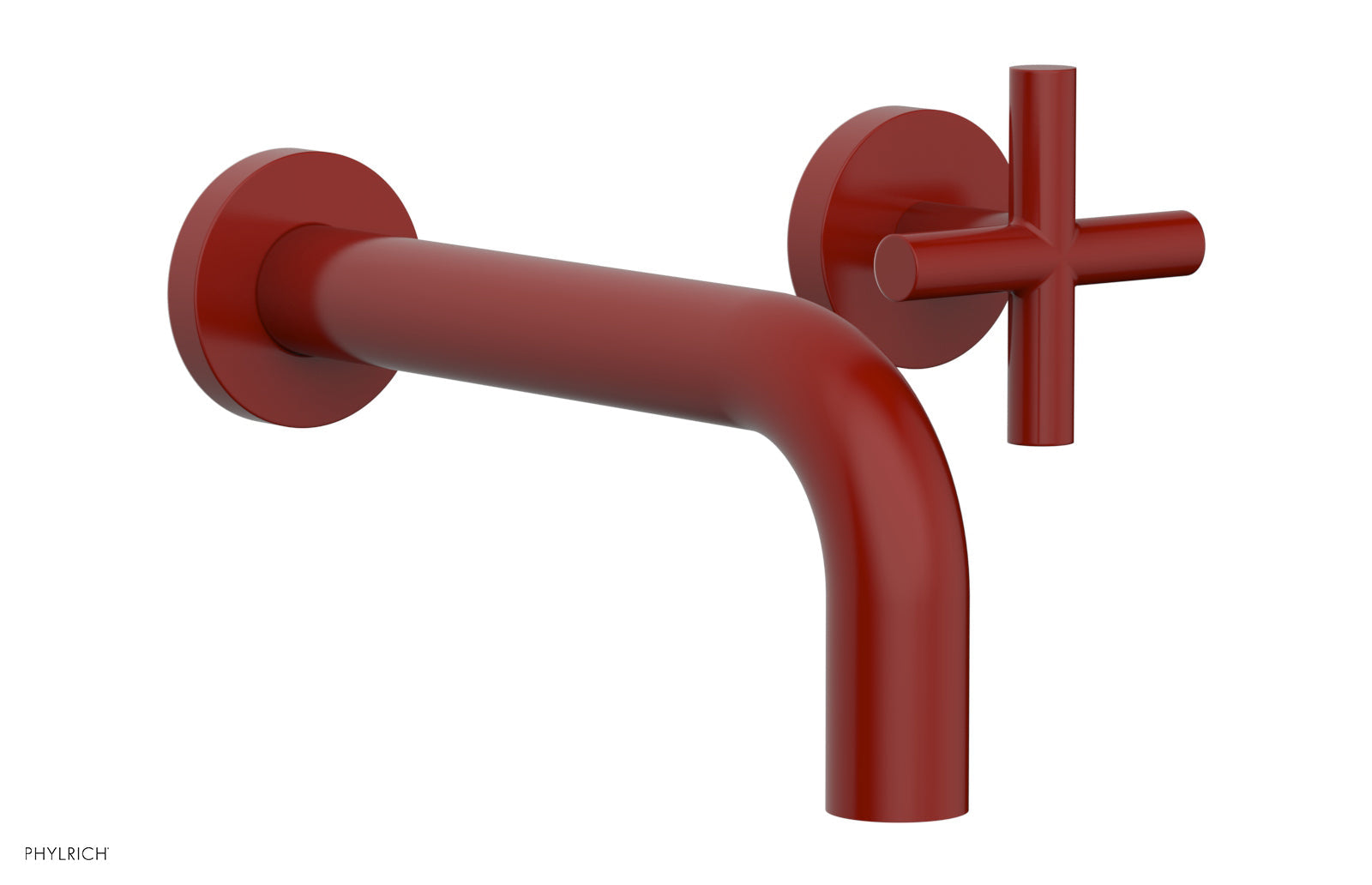 Phylrich TRANSITION Single Handle Wall Lavatory Set - Cross Handles by Phylrich