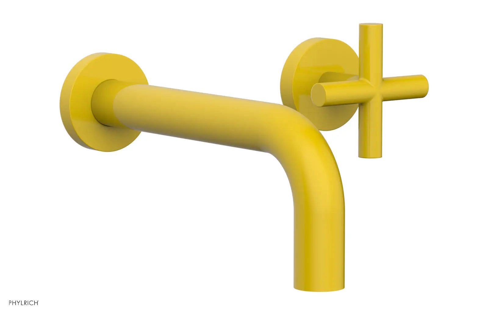 Phylrich TRANSITION Single Handle Wall Lavatory Set - Cross Handles by Phylrich