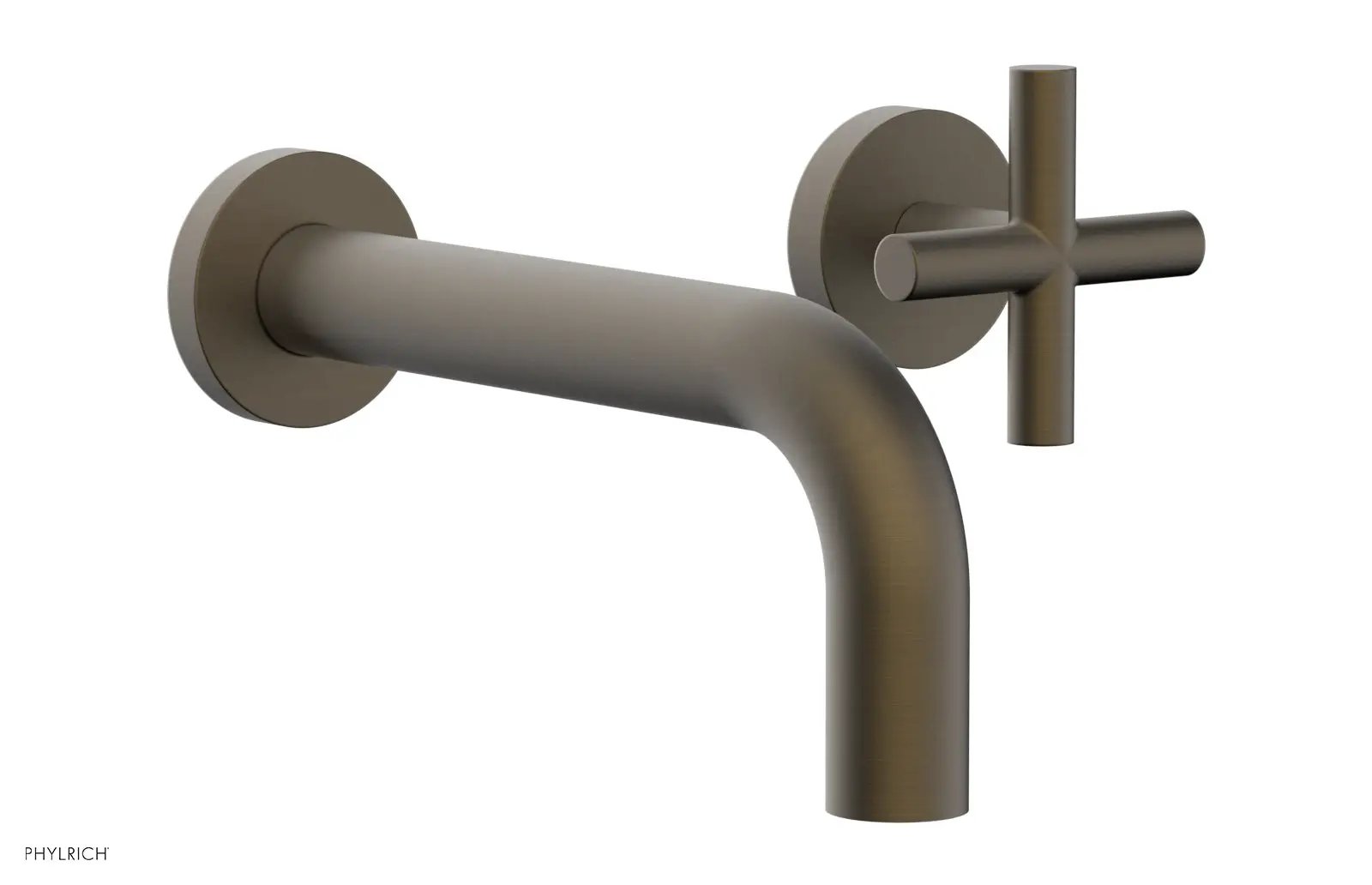 Phylrich TRANSITION Single Handle Wall Lavatory Set - Cross Handles by Phylrich