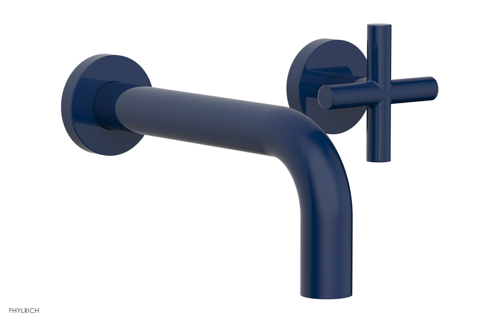 Phylrich TRANSITION Single Handle Wall Lavatory Set - Cross Handles by Phylrich