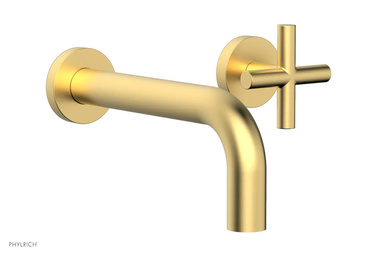 Phylrich TRANSITION Single Handle Wall Lavatory Set - Cross Handles by Phylrich