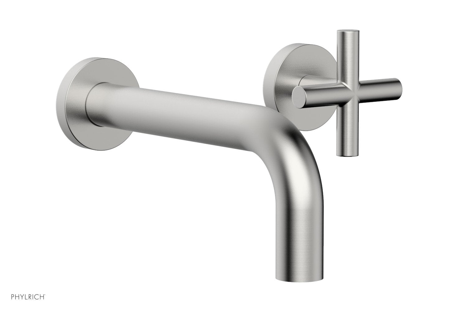 Phylrich TRANSITION Single Handle Wall Lavatory Set - Cross Handles by Phylrich